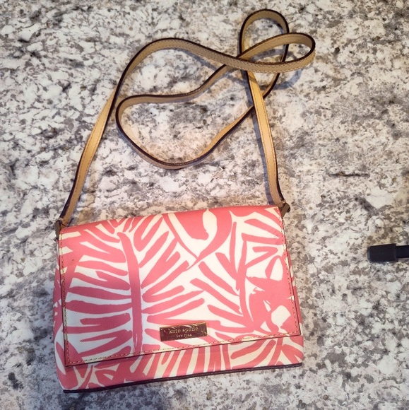 Kate Spade Tropical Pattern Pink Crossbody Bag - Picture 4 of 11